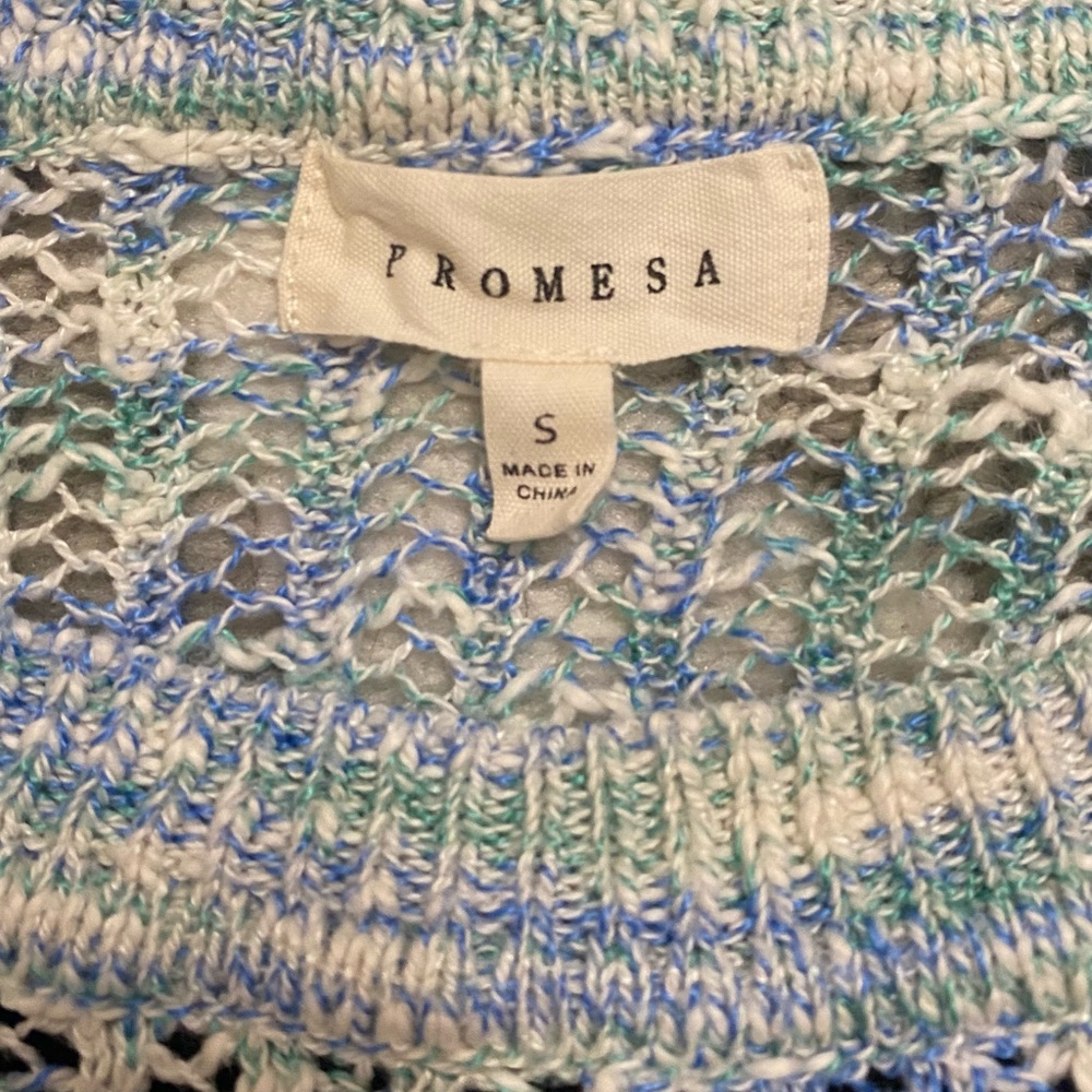 Promesa Multicolor Open Knit Oversized Sweater - Picture 3 of 8